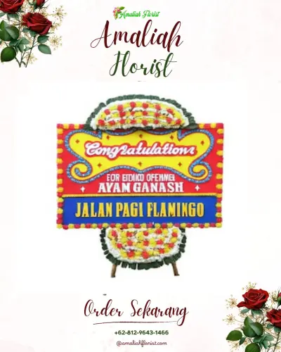 Bunga Papan Congratulation di Merjosari